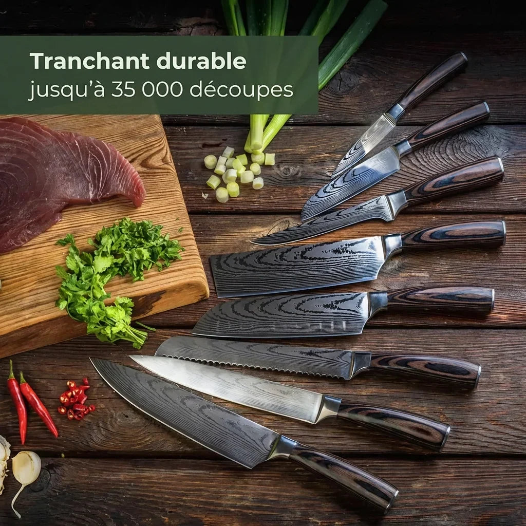 Coffret 8 Couteaux Japonais - ProChef®